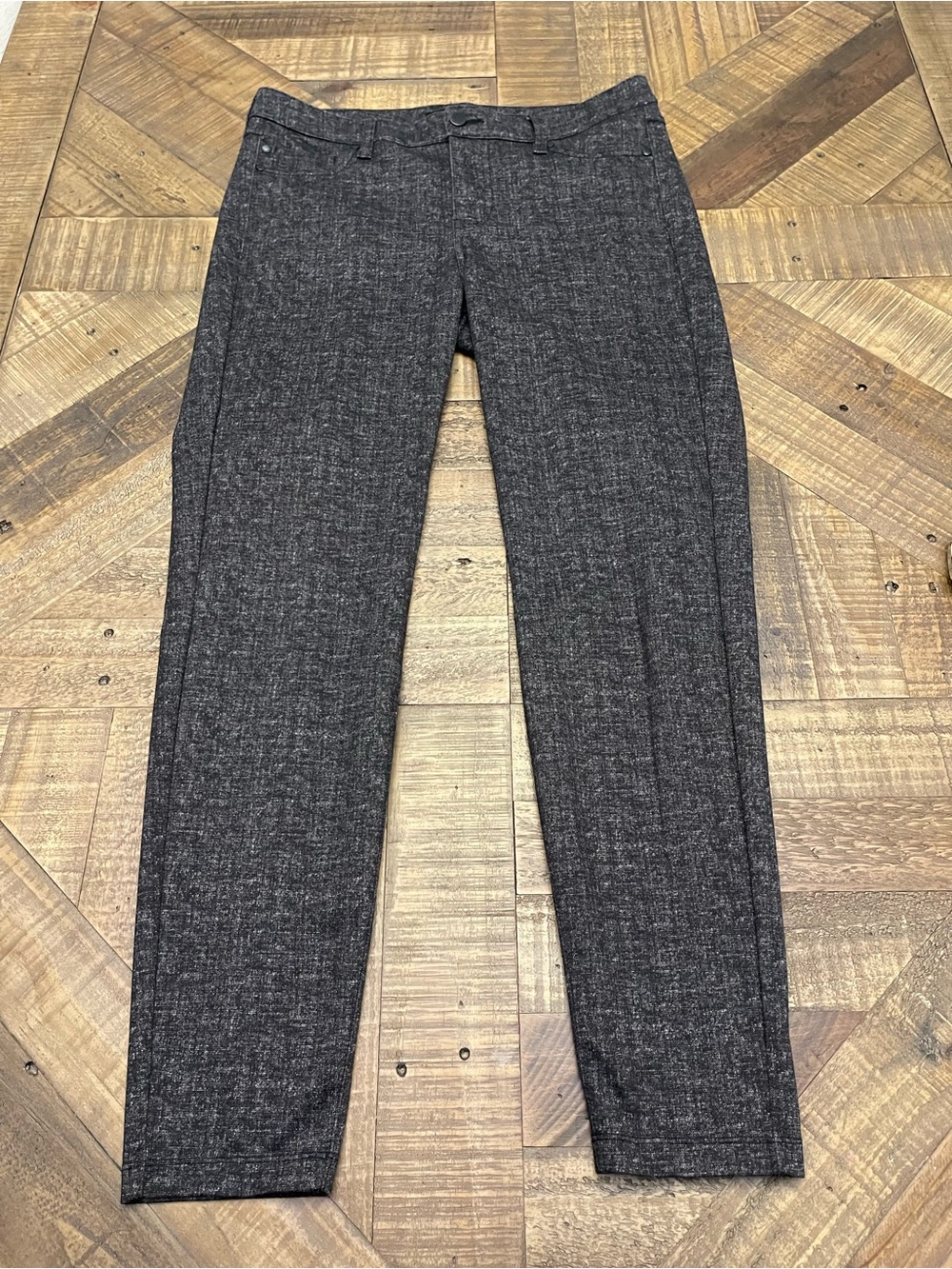 Liverpool Women's Size 10/30 Charcoal Gray Tweed Stretch Skinny Ankle Pants